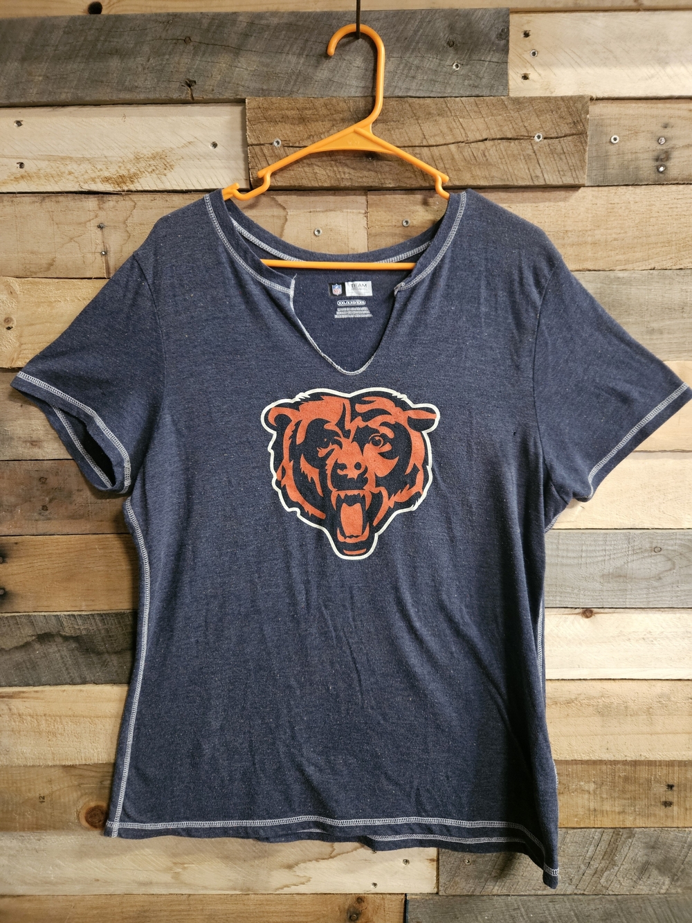Team Apparel Navy and Orange Women's Short Sleeve Tee